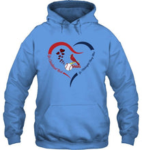 Load image into Gallery viewer, Go Cardinal red Go midnight navy blue St Louis Cardinals fan heart shirt