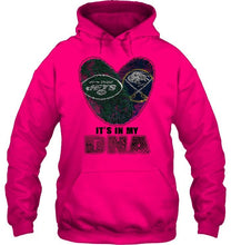 Load image into Gallery viewer, New York Jets and Buffalo Sabres it's my dna love fingerprints shirt