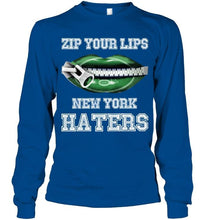 Load image into Gallery viewer, Zip your lips New York haters New York Jets fan T Shirt