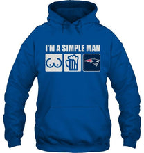 Load image into Gallery viewer, I'm simple man loves bobs beer New England Patriots fan shirt