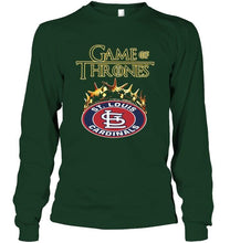 Load image into Gallery viewer, St Louis Cardinals game of thrones crown shirt