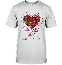 Load image into Gallery viewer, St Louis Cardinals tiny hearts shape hoodie