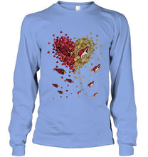 Load image into Gallery viewer, Arizona Cardinals Patriots and Arizona Coyotes tiny hearts shaped fan shirt