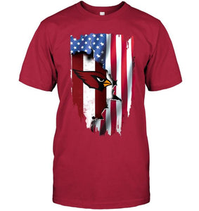 Arizona Cardinals flag ripped american flag shirt