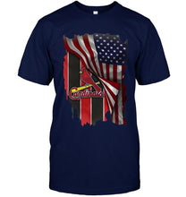 Load image into Gallery viewer, St Louis Cardinals american flag fan shirt