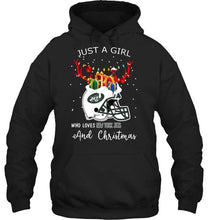 Load image into Gallery viewer, Just a girl who love New York Jets and christmas fan shirt