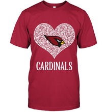 Load image into Gallery viewer, Arizona Cardinals heart floral pattern shirt