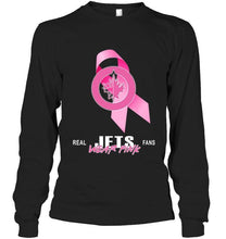 Load image into Gallery viewer, Winnipeg Jets real fans wear pink br east cancer support shirt
