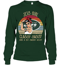 Load image into Gallery viewer, New York Jets girl classy sasy and a bit smart asy retro shirt