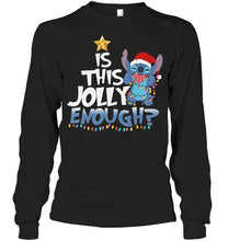 Load image into Gallery viewer, Is this jolly enough Stitch christmas lover shirt