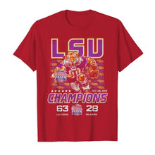 Load image into Gallery viewer, Lsu Champions 63 LSU Tigers 28 Oklahoma shirt by Moteefes store Classic Men's T-Shirt