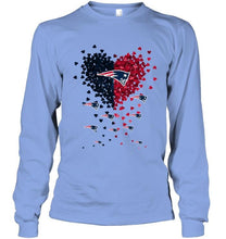 Load image into Gallery viewer, New England Patriots dual colors tiny heart shaped shirt