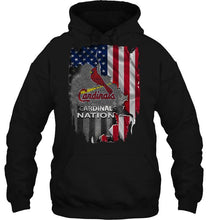 Load image into Gallery viewer, St Louis Cardinals nation american flag ripped shirt