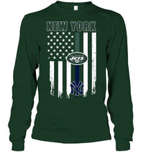 Load image into Gallery viewer, New York New York Jets New York Yankees american flag shirt