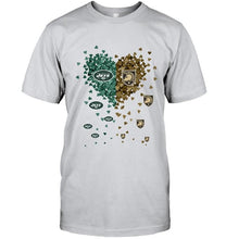 Load image into Gallery viewer, New York Jets and Army Black Knights tiny hearts shaped fan shirt