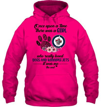 Load image into Gallery viewer, Once upon a time there was a girl loved dog and Winnipeg Jets shirt