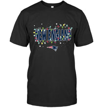 Load image into Gallery viewer, New England Patriots christmas fairy lights t shirt