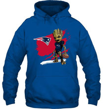 Load image into Gallery viewer, New England Patriots angry baby groot ripped shirt