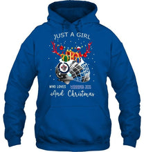Load image into Gallery viewer, Just a girl who love Winnipeg Jets and christmas fan shirt