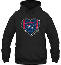Load image into Gallery viewer, New England Patriots heart glitter pattern fan simpson shirt