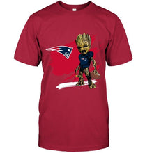 Load image into Gallery viewer, New England Patriots angry baby groot ripped shirt