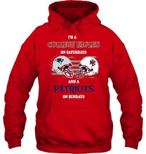 Load image into Gallery viewer, I'm Boston College Eagles on Saturdays and New England Patriots on Sundays shirt