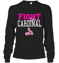 Load image into Gallery viewer, Fight like a Cardinal St Louis Cardinals br east cancer support fan shirt
