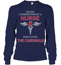 Load image into Gallery viewer, Never underestimate a nurse who loves the Cardinals Arizona Cardinals fan shirt