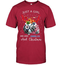 Load image into Gallery viewer, Just a girl who love Winnipeg Jets and christmas fan shirt