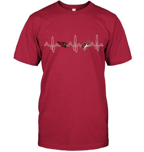 Arizona Cardinals Arizona Coyotes heartbeat shirt