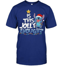 Load image into Gallery viewer, Is this jolly enough Stitch christmas lover shirt