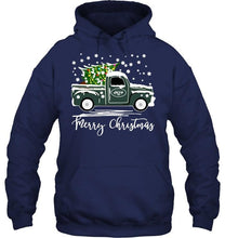Load image into Gallery viewer, New York Jets merry christmas christmas tree truck t shirt