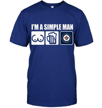 Load image into Gallery viewer, I'm simple man loves bobs beer Winnipeg Jets fan shirt