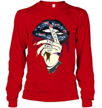 Load image into Gallery viewer, Shut the f ck up sexy New England Patriots glittering lips shirt