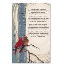 Load image into Gallery viewer, The Beatles There are places I remember lyric birds cardinal