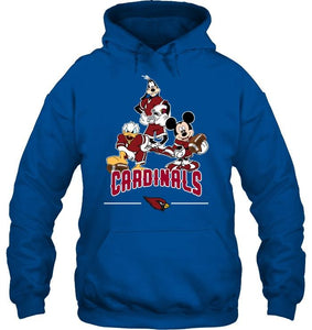 Arizona Cardinals mickey donald goofy fan shirt