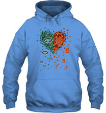 Load image into Gallery viewer, New York Jets and Syracuse Orange tiny hearts shaped fan shirt