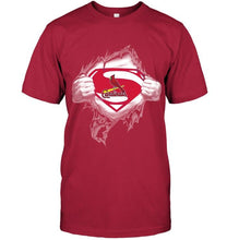 Load image into Gallery viewer, St Louis Cardinals Superman Ripped shirt