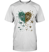 Load image into Gallery viewer, New York Jets and Army Black Knights tiny hearts shaped fan shirt