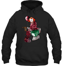 Load image into Gallery viewer, IT Ball State Cardinals in toilet halloween hoodie