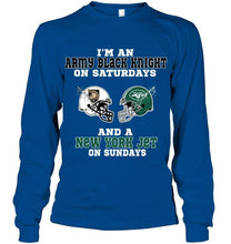 Load image into Gallery viewer, I'm Army Black Knight on saturdays and New York Jet on sundays shirt
