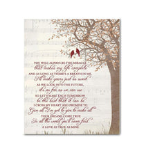 Load image into Gallery viewer, George Strait I cross my heart with lyrics bird tree canvas