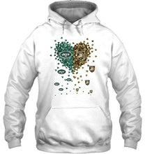 Load image into Gallery viewer, New York Jets and Army Black Knights tiny hearts shaped fan shirt