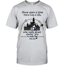 Load image into Gallery viewer, Once upon a time there was girl really loved Winnipeg Jets it was me mickey disney castle shirt