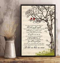 Load image into Gallery viewer, George Strait I Cross My Heart lyric tree bird poster canvas