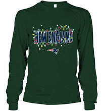 Load image into Gallery viewer, New England Patriots christmas fairy lights t shirt