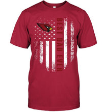Load image into Gallery viewer, Best Arizona Cardinals dad ever american flag shirt