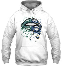 Load image into Gallery viewer, New York Jets and Buffalo Sabres glitter pattern sexy lips t shirt