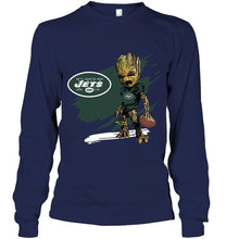 Load image into Gallery viewer, New York Jets angry baby groot ripped shirt