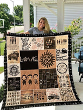 Load image into Gallery viewer, supernatural fan love quilt blanket